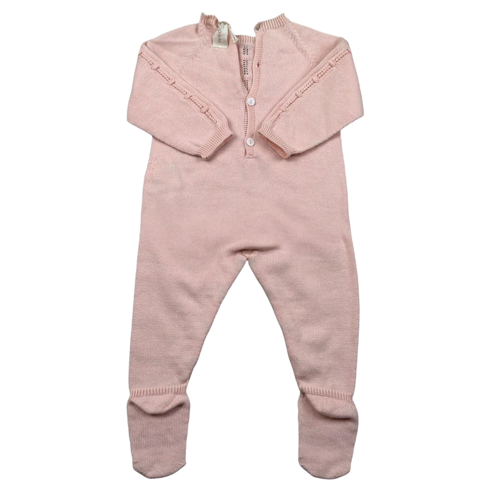 Wedoble Tutina Manica Lunga Tinta Unita per Neonata V2401346AA ROSA WEDOBLE 