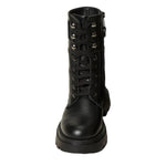 TWINSET stivaletti bassi tinta unita con lacci Nero per Bambina 242GCJ03A NERO TWINSET 