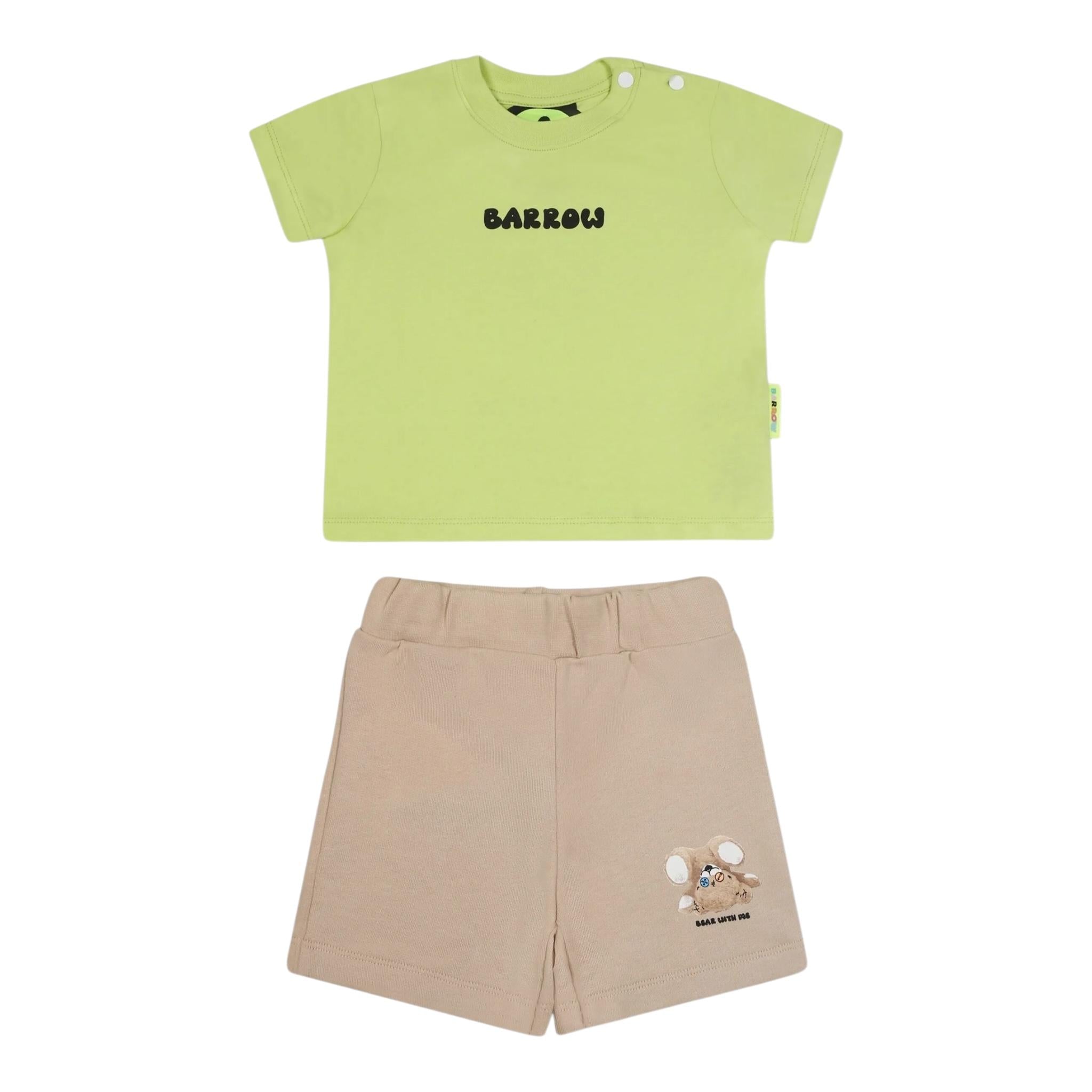 Barrow Kids Completo 2 Pezzi T-Shirt-Bermuda per Neonato S5BKUNTR161 VERDE BARROW KIDS 