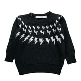 VICTOR DJARD maglia girocollo tinta unita con stampa Nero per Neonato MAG1223 NERO VICTOR DJARD 