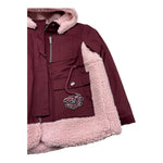JOHN RICHMOND cappotto tinta unita con cappuccio e profili in teddy in contrasto Rosso per Bambina RGA25071PK ROSSO JOHN RICHMOND 
