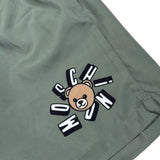 Moschino Costume Modello Boxer Tinta Unita con Stampa per Bambino HUL01L VERDE MOSCHINO 