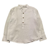 M+E' Camicia Manica Lunga Tinta Unita Collo Coreano per Neonato UEM0507 BIANCO M+E' 