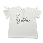 Gaelle T-Shirt tinta unita con Stampa Bianco per Bambina 2746N00500 BIANCO GAELLE 