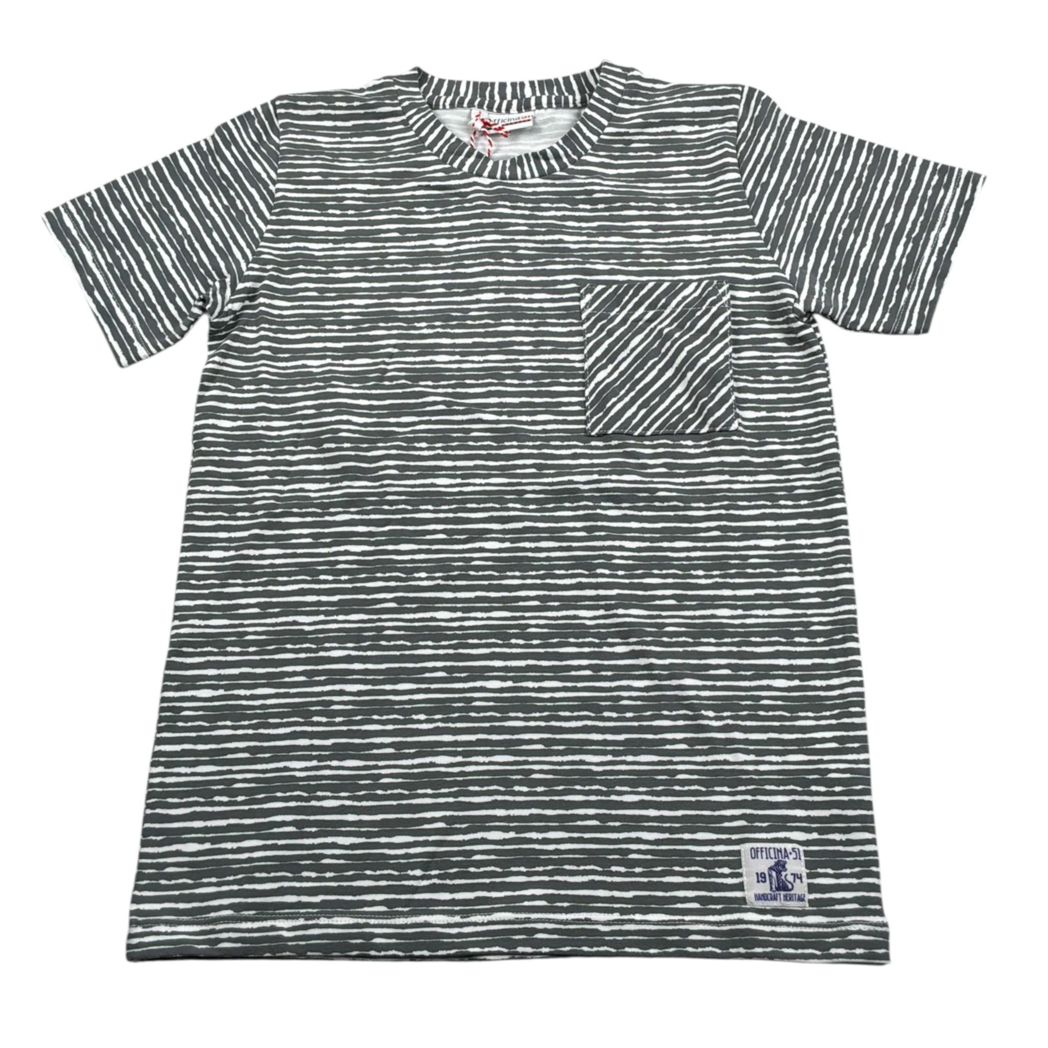 Officina 51 T-Shirt Girocollo tinta unita con Stampa Fantasia Grigio per Bambino 80C24 GRIGIO OFFICINA 51 