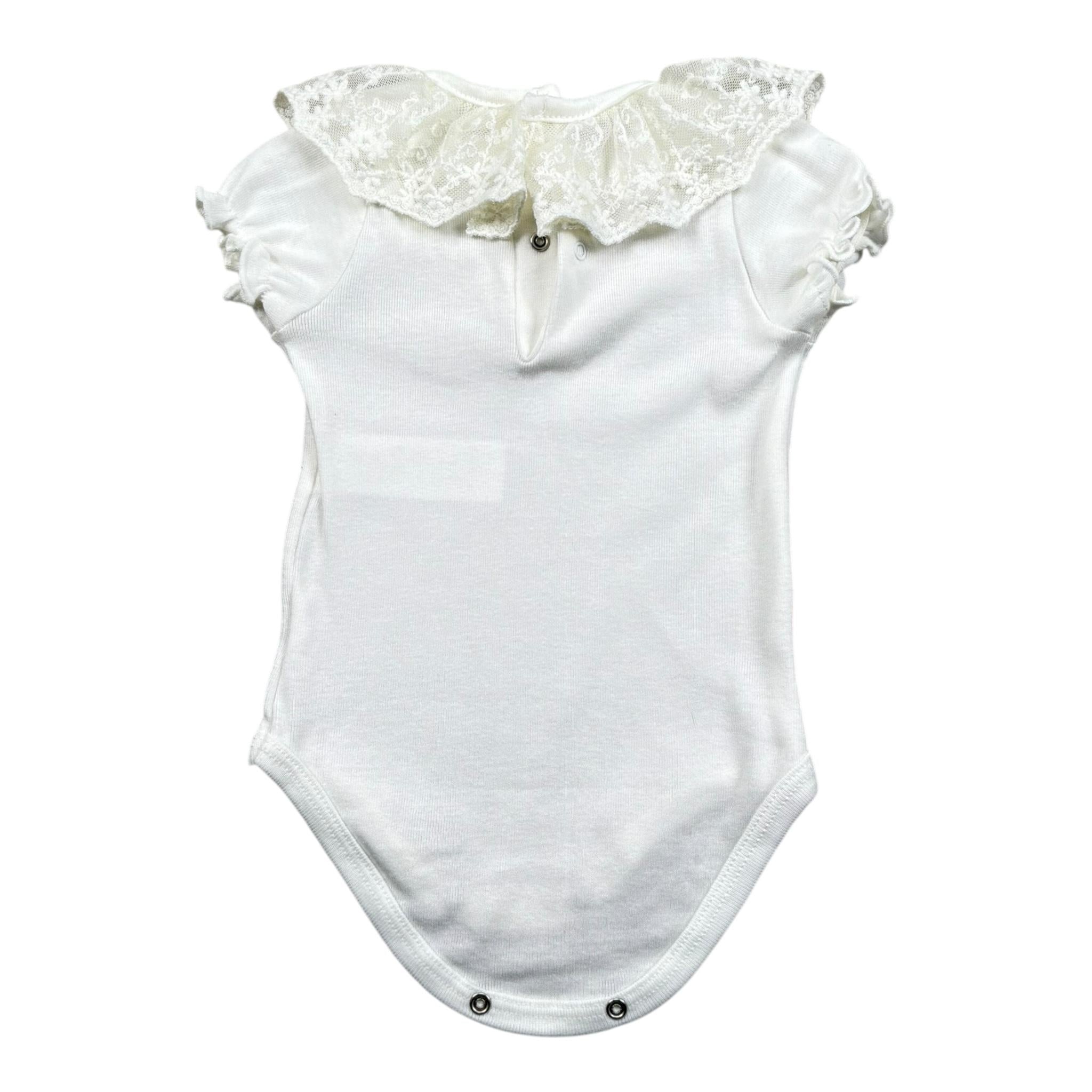 Calamaro Body Tinta Unita con Ricami per Neonata EIIEIEI BIANCO CALAMARO 