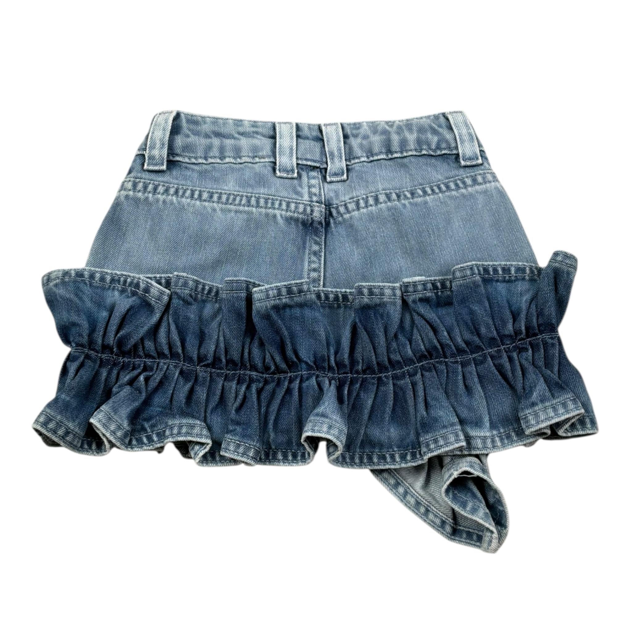 Fun & Fun Gonna Tinta Unita In Denim per Neonata FBSK01345 AZZURRO FUN & FUN 