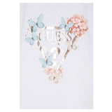 Guess T-Shirt Girocollo Tinta Unita con Logo per Neonata A5RI03K6YW4XX BIANCO GUESS 