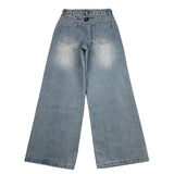 Refrigiwear Jeans Tinta Unita Modello Palazzo per Bambina 320PRFJS25 AZZURRO REFRIGIWEAR 