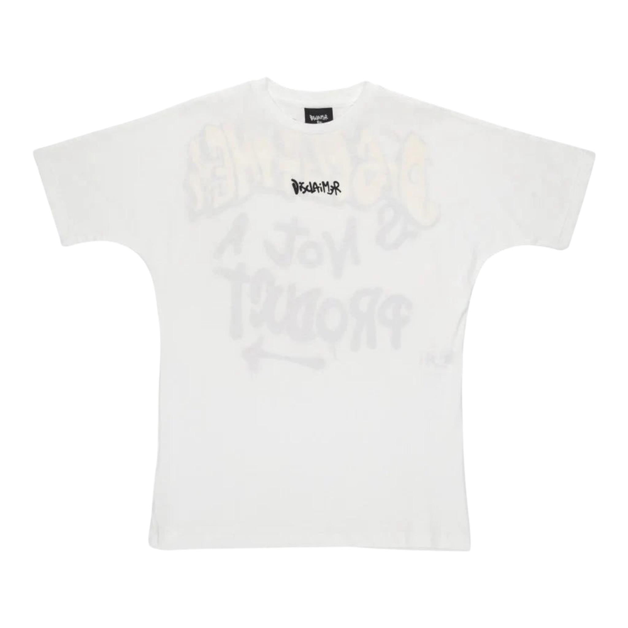 Disclaimer T-Shirt Girocollo Tinta Unita con Stampa per Bambino 25EDK58431 BIANCO DISCLAIMER 