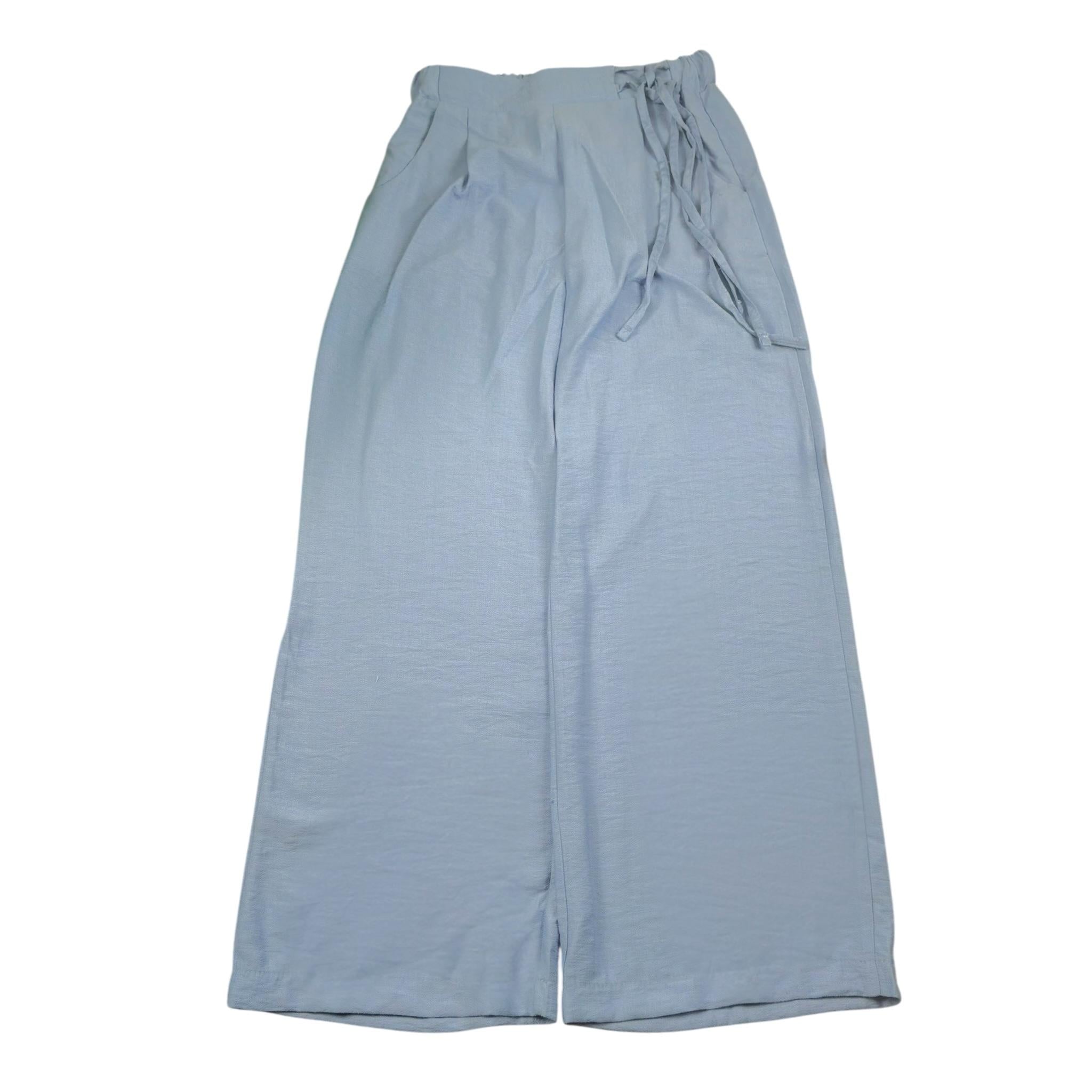 Meilisa Bai Pantalone tinta unita con Elastico In Vita Azzurro per Bambina FL6368 AZZURRO MEILISA BAI 