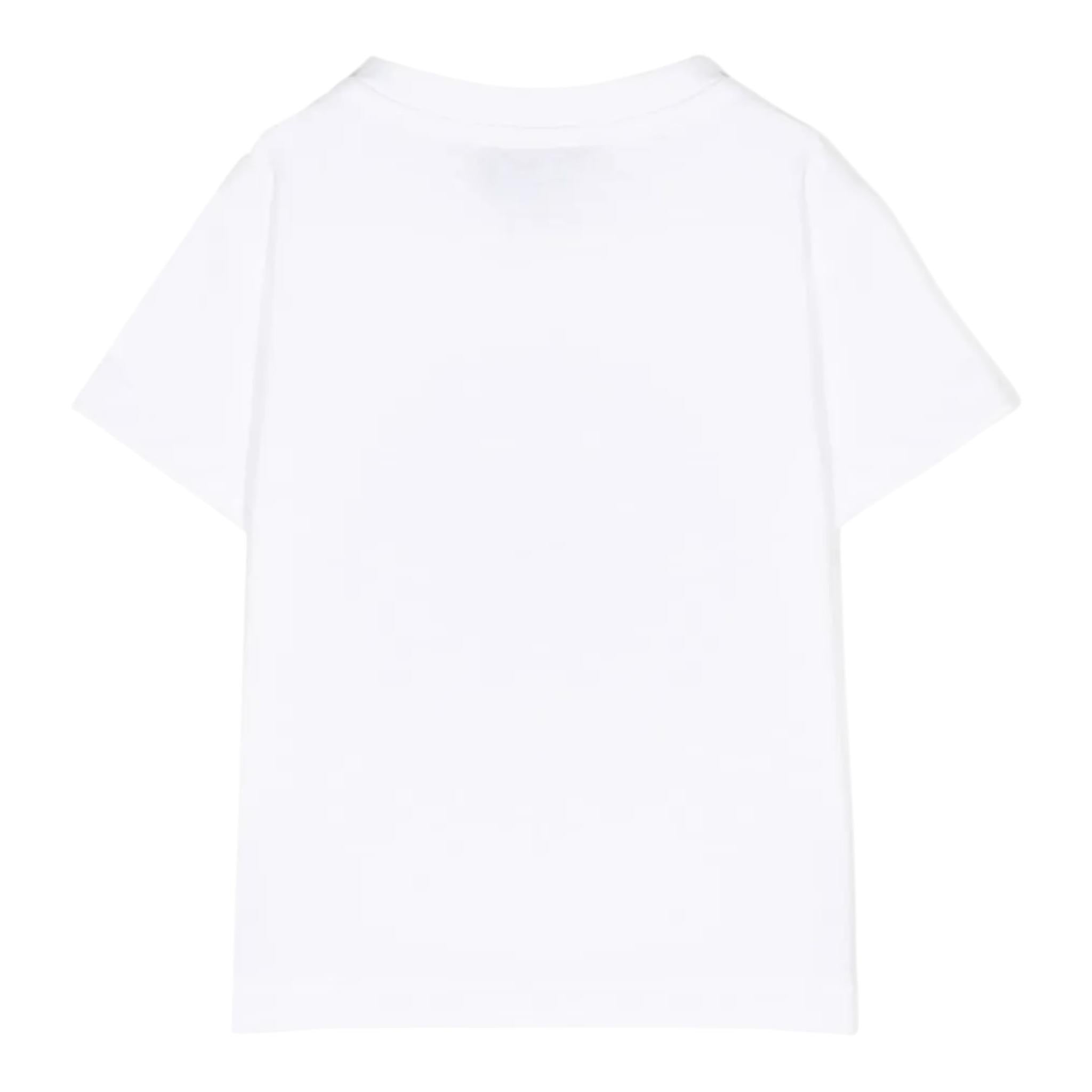 Balmain T-Shirt Girocollo Tinta Unita con Stampa per Neonata BS8551 BIANCO BALMAIN 