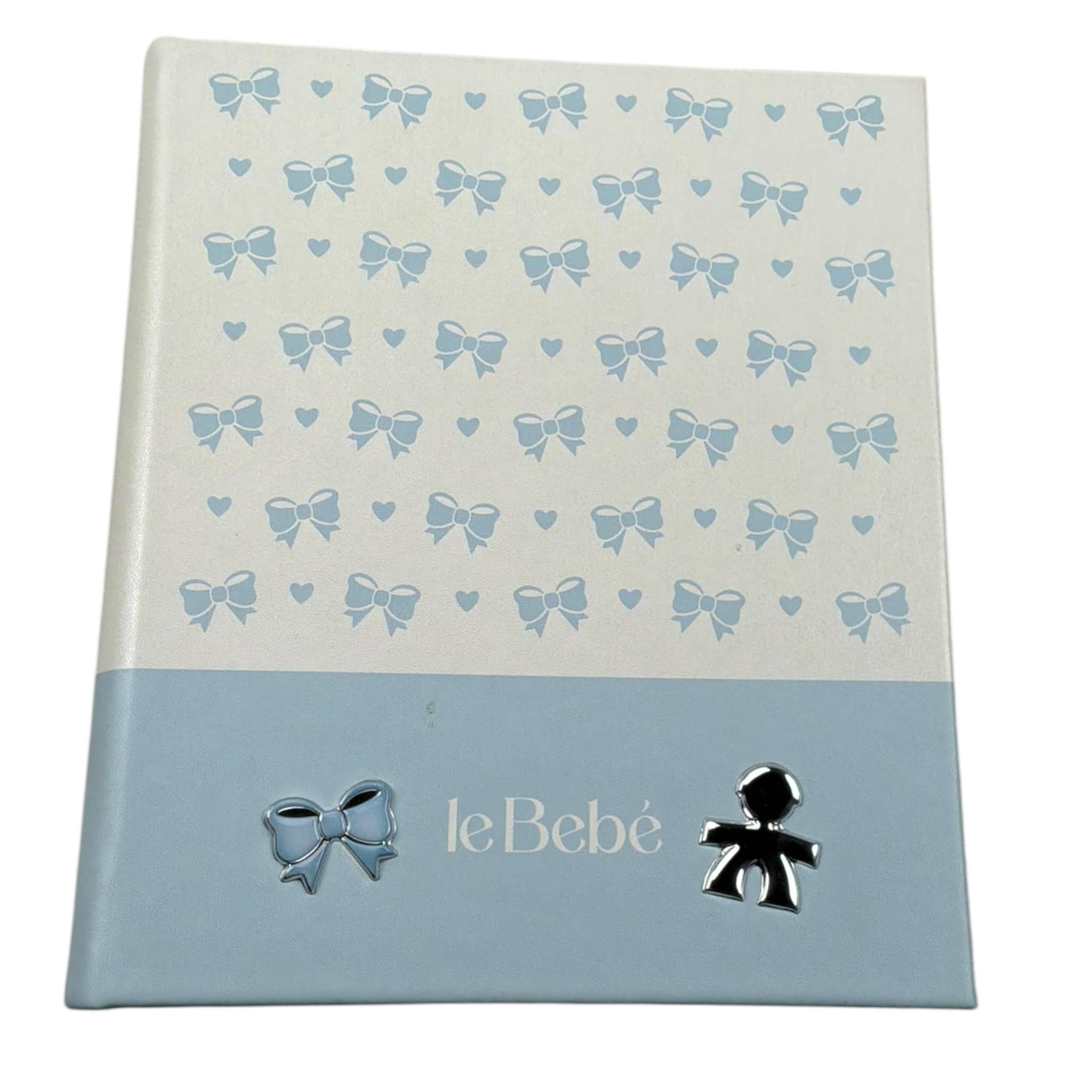 Le Bebe Album Fotografie Bicolore per Neonato LBA002 BIANCO/AZZURRO LE BEBE 
