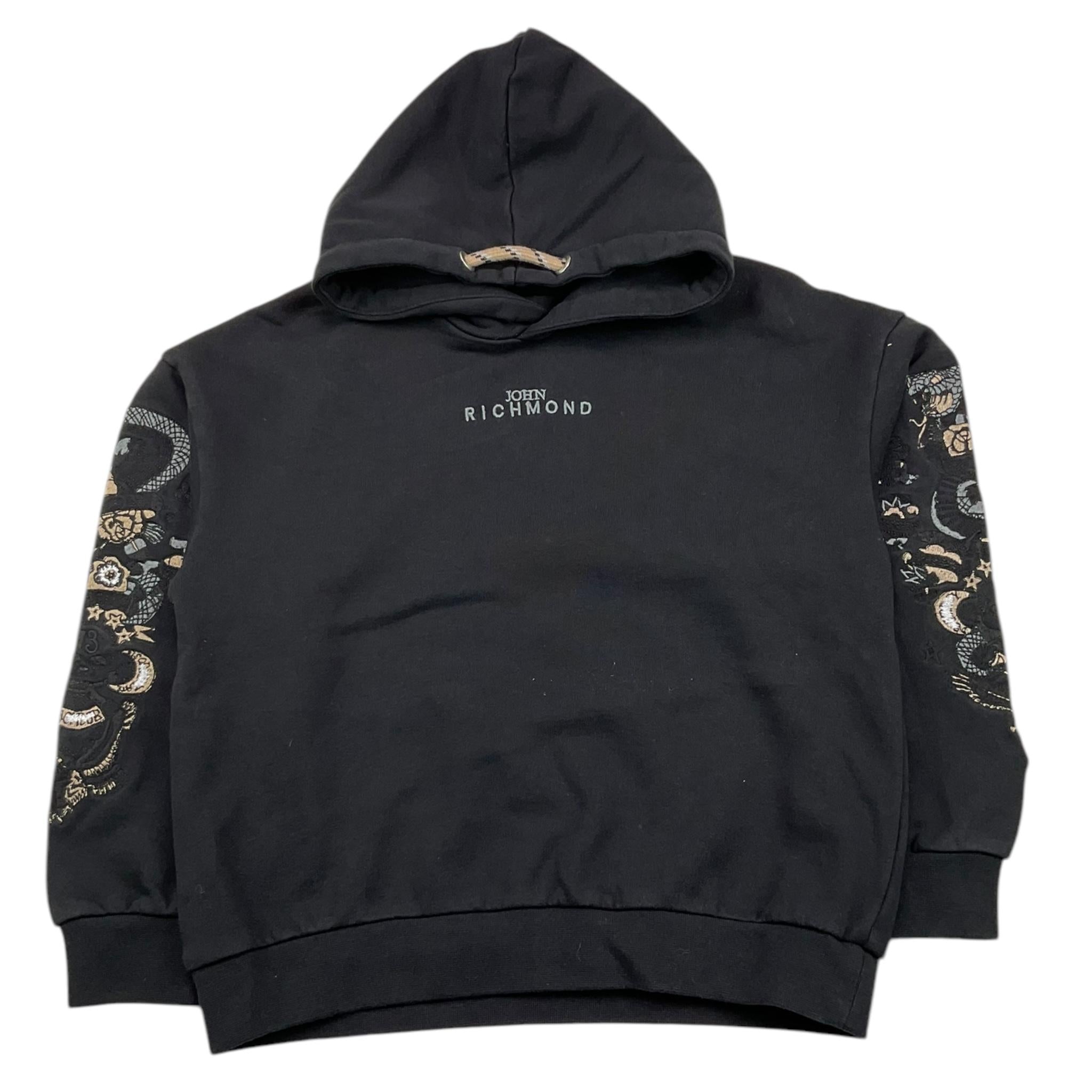 JOHN RICHMOND felpa chiusa con cappuccio tinta unita Nero per Bambina RBA25142FE NERO JOHN RICHMOND 