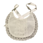 GRANLEI bavetta tinta unita con ricami Bianco per Neonata 224101 BIANCO GRANLEI 