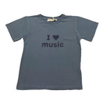 Babe & Tess T-Shirt Girocollo Tinta Unita con Stampa per Neonata 21518156N BLU BABE & TESS 