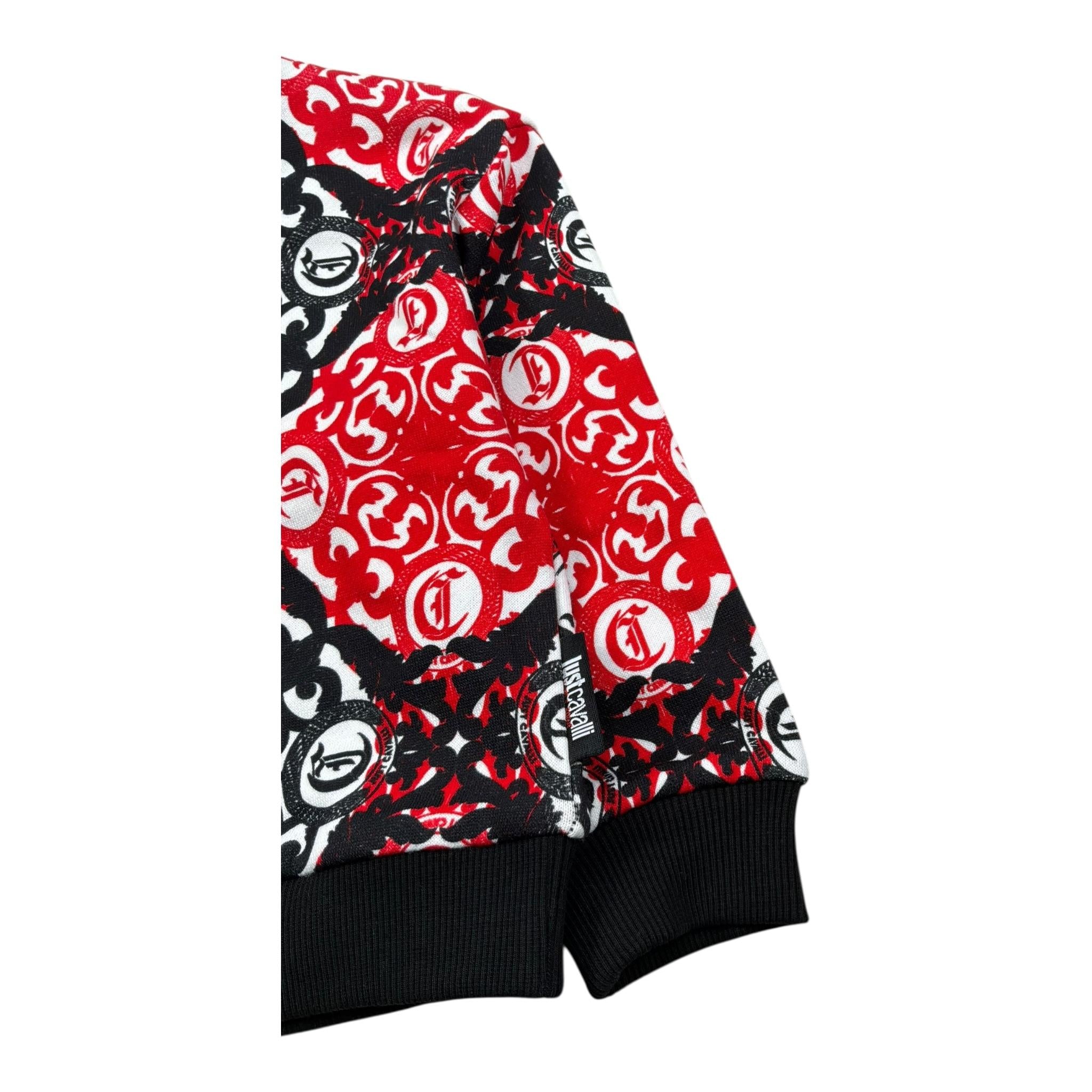 Just Cavalli Felpa Chiusa Girocollo Stampa Fantasia per Neonato JIP26053FE NERO JUST CAVALLI 