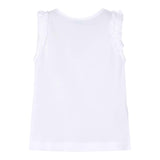 Mayoral Canotta Girocollo Tinta Unita con Stampa per Bambina 3021X BIANCO MAYORAL 