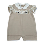 Le Coconne Pagliaccetto Tinta Unita con Applicazioni per Neonata LCN2449 BEIGE LE COCONNE 