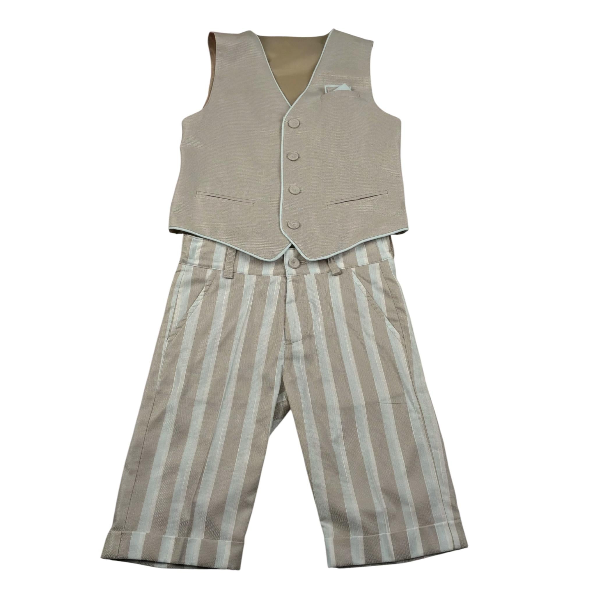New Gereration Completo 2 Pezzi Gilet-Pantalone Beige per Neonato 41953N BEIGE NEW GERERATION 
