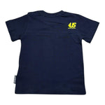 Cesare Paciotti T-Shirt Gitocollo Tinta Unita con Stampa per Neonato TSP1113 BLU CESARE PACIOTTI 