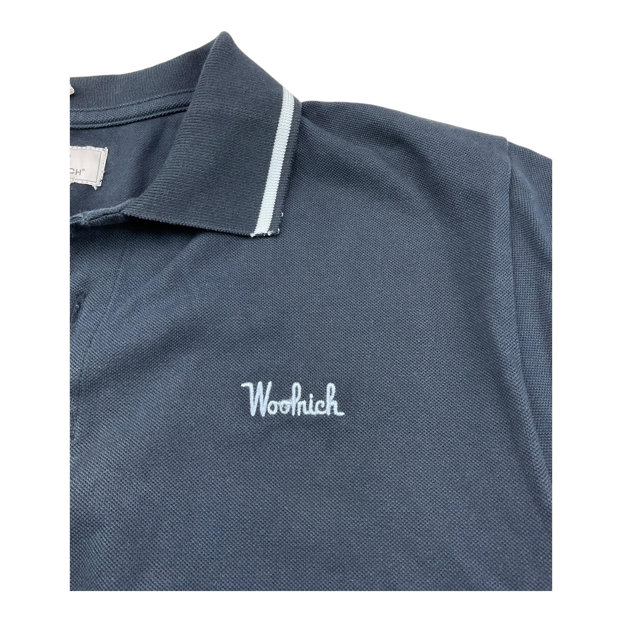 Woolrich Polo Mezza Manica Tinta Unita per Bambino CFWKPO0036 BLU WOOLRICH 