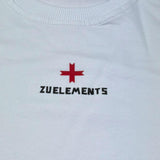 Zu+Elements Felpa Girocollo Tinta Unita con Stampa per Bambino ZU1607 BIANCO ZU+ELEMENTS 