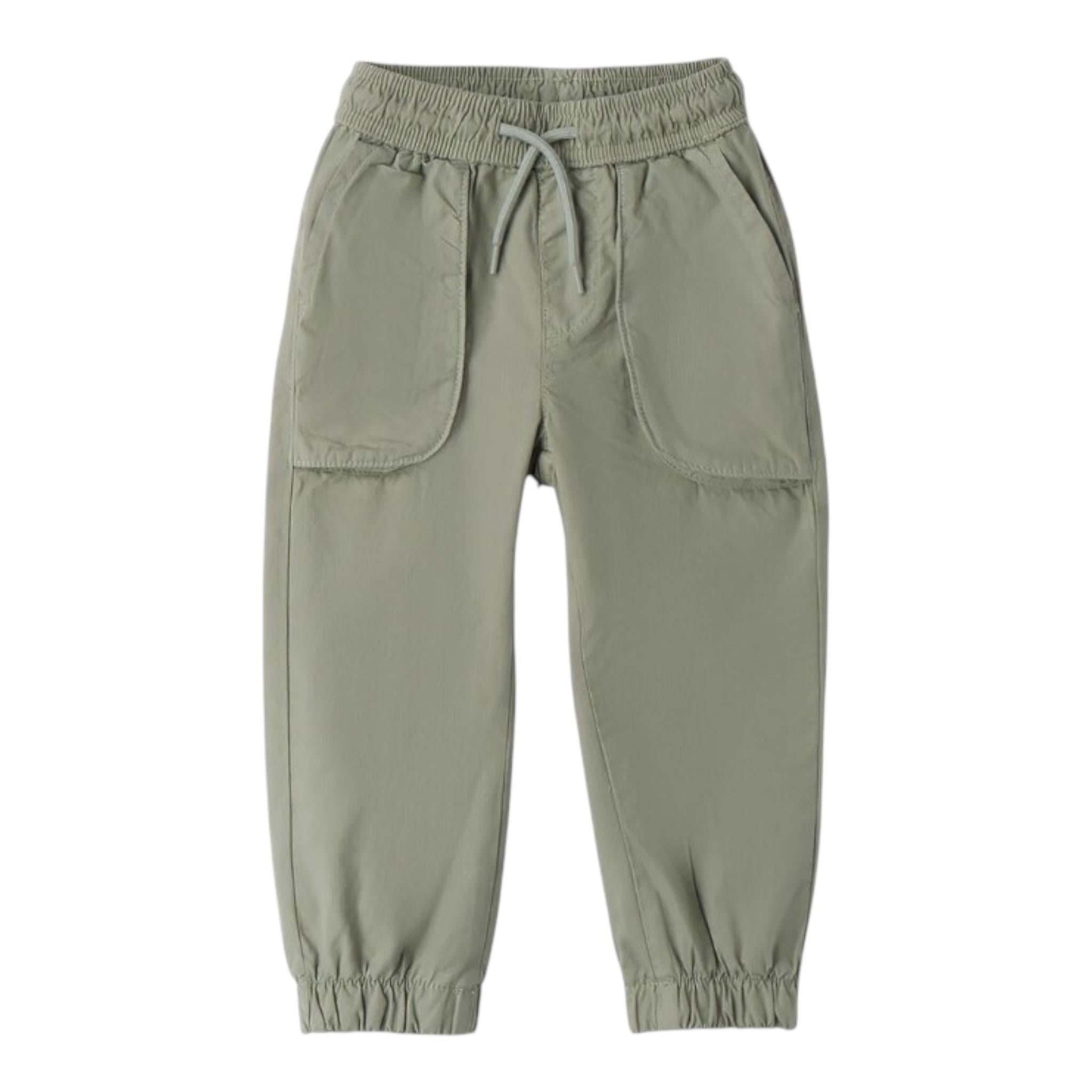 Sarabanda Pantalone Tinta Unita con Elastico In Vita per Bambino 0B067 VERDE SARABANDA 