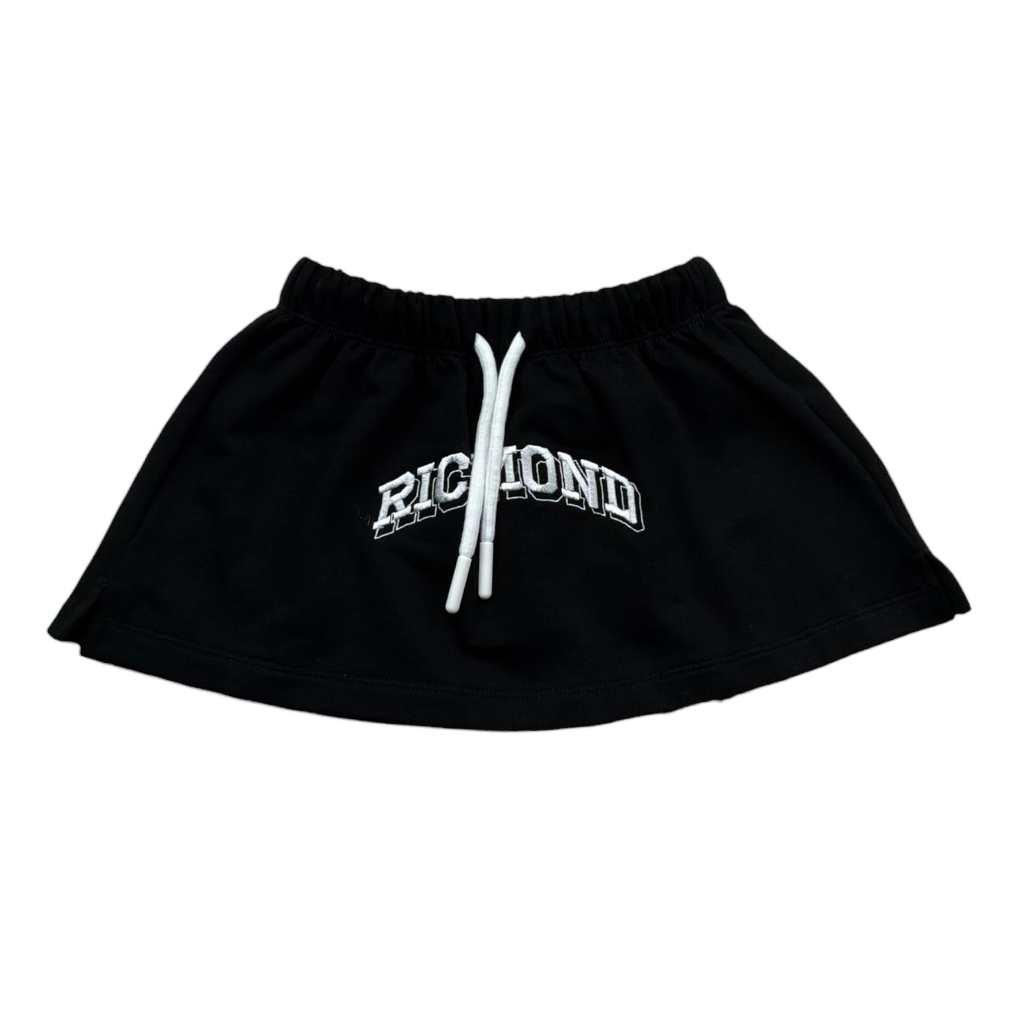 John Richmond Gonna Tinta Unita con Elastico In Vita per Neonata RIP26135GO NERO JOHN RICHMOND 