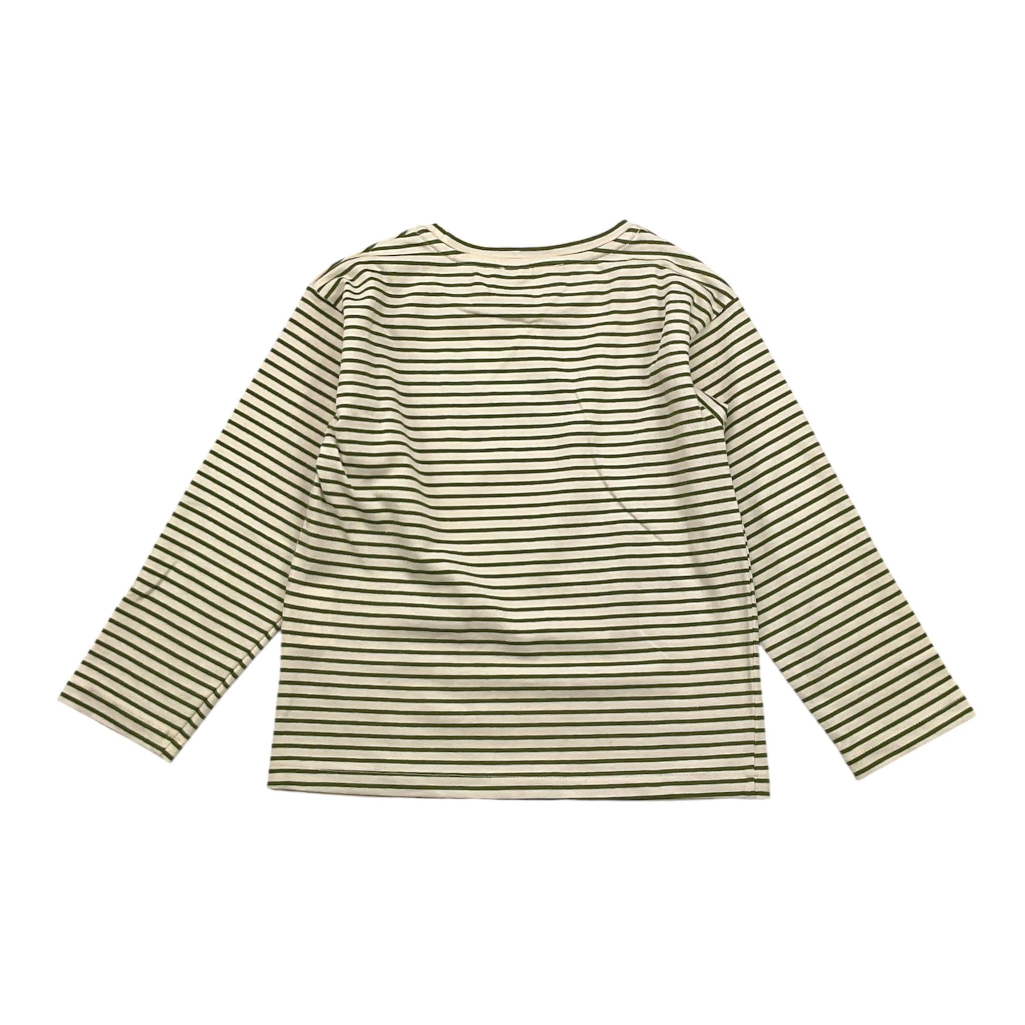 Babe & Tess Shirt Girocollo Tinta Unita con Fantasia A Righe per Bambino 09518160 VERDE BABE & TESS 