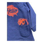 Billy bandit maglia girocollo tinta unita con stampa Blu per Neonato SHI0570 BLU Billy bandit 