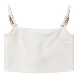 Fun & Fun Top Bretelline Tinta Unita per Bambina FCJTP16591 PANNA FUN & FUN 