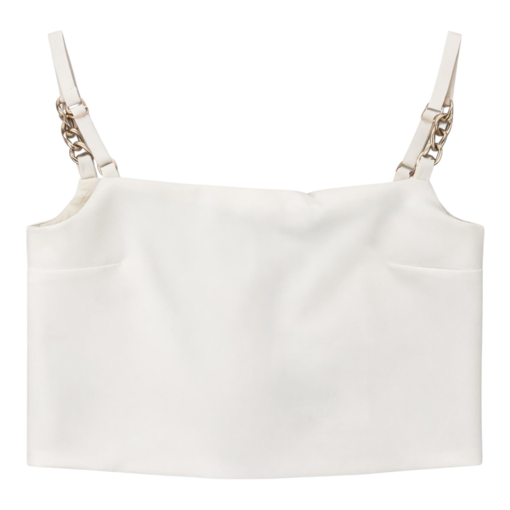 Fun & Fun Top Bretelline Tinta Unita per Bambina FCJTP16591 PANNA FUN & FUN 