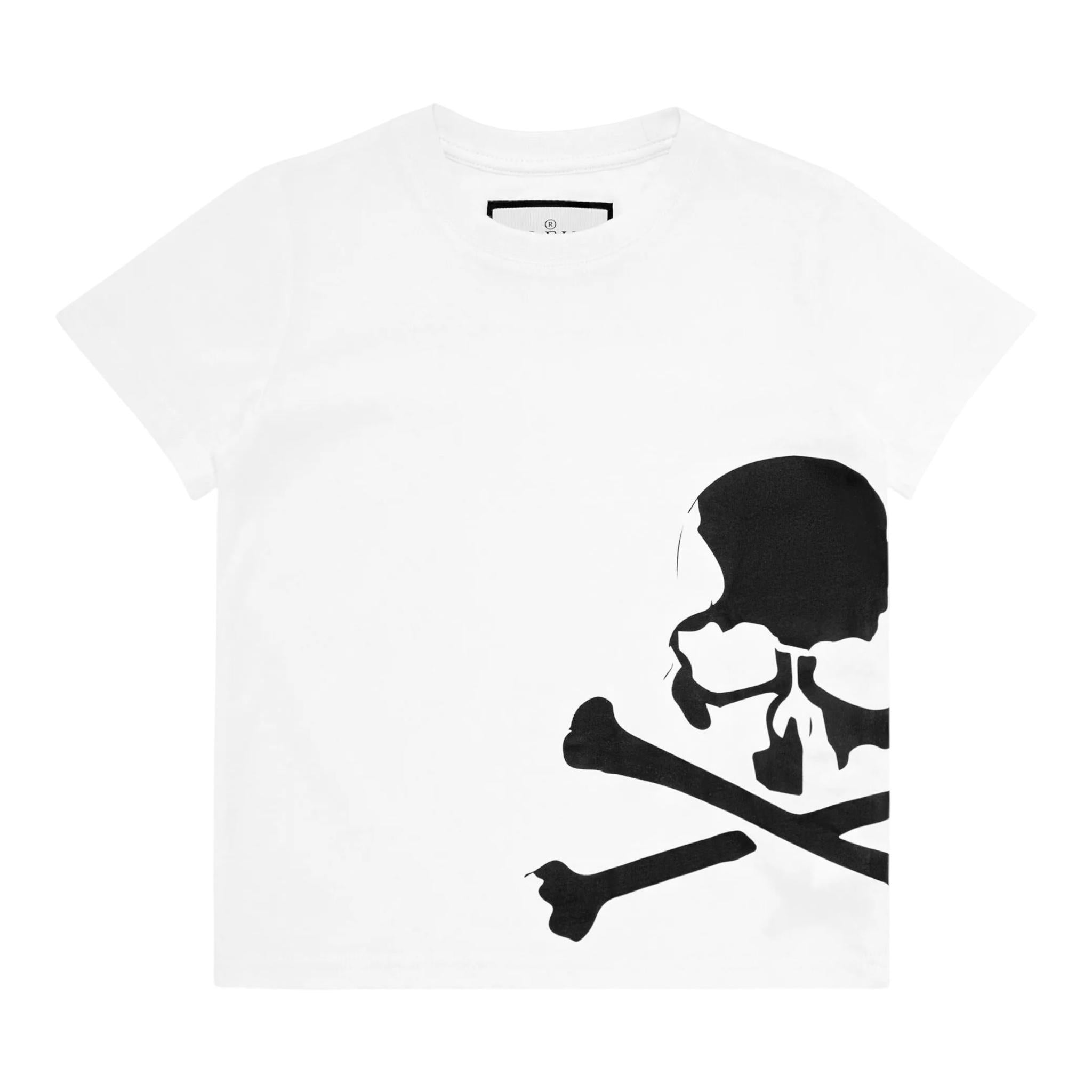 PHILIPPE PLEIN t-shirt girocollo tinta unita con stampa teschio Bianco per Bambino BTK1246 BIANCO PHILIPPE PLEIN 