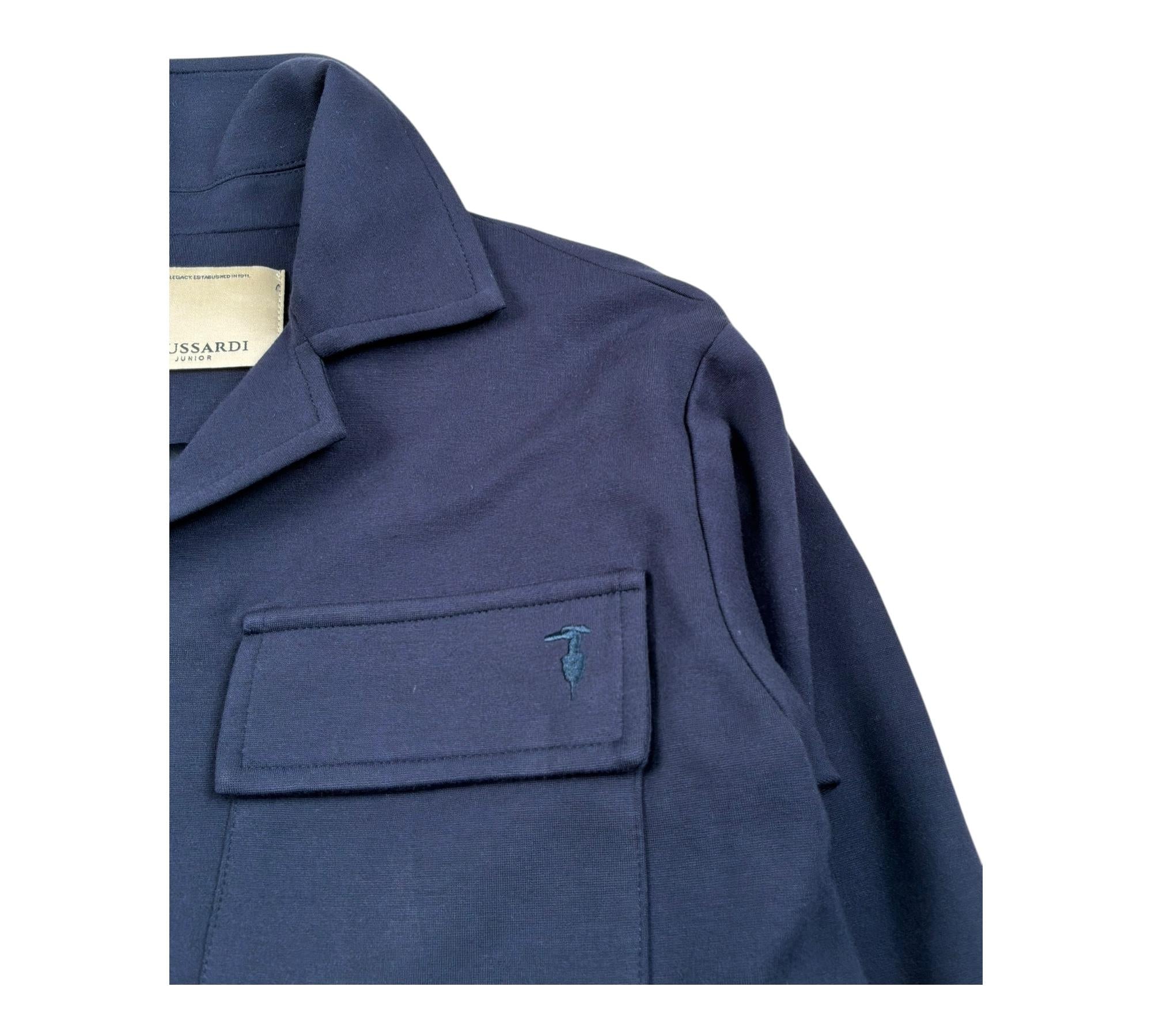 Trussardi Giacca Tinta Unita con Tasche per Bambino TBP26047GB BLU TRUSSARDI 