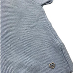 Please T-Shirt In Maglia Tinta Unita con Scollo Retro per Bambina NB16230G72 AZZURRO PLEASE 