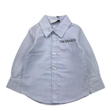 TRUSSARDI camicia manica lunga tinta unita con stampa Azzurro per Neonato TIA24066CAX AZZURRO TRUSSARDI 