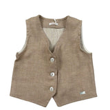 Le Bebe' Gilet tinta unita con Logo Sabbia per Neonato LBB4064 SABBIA LE BEBE' 