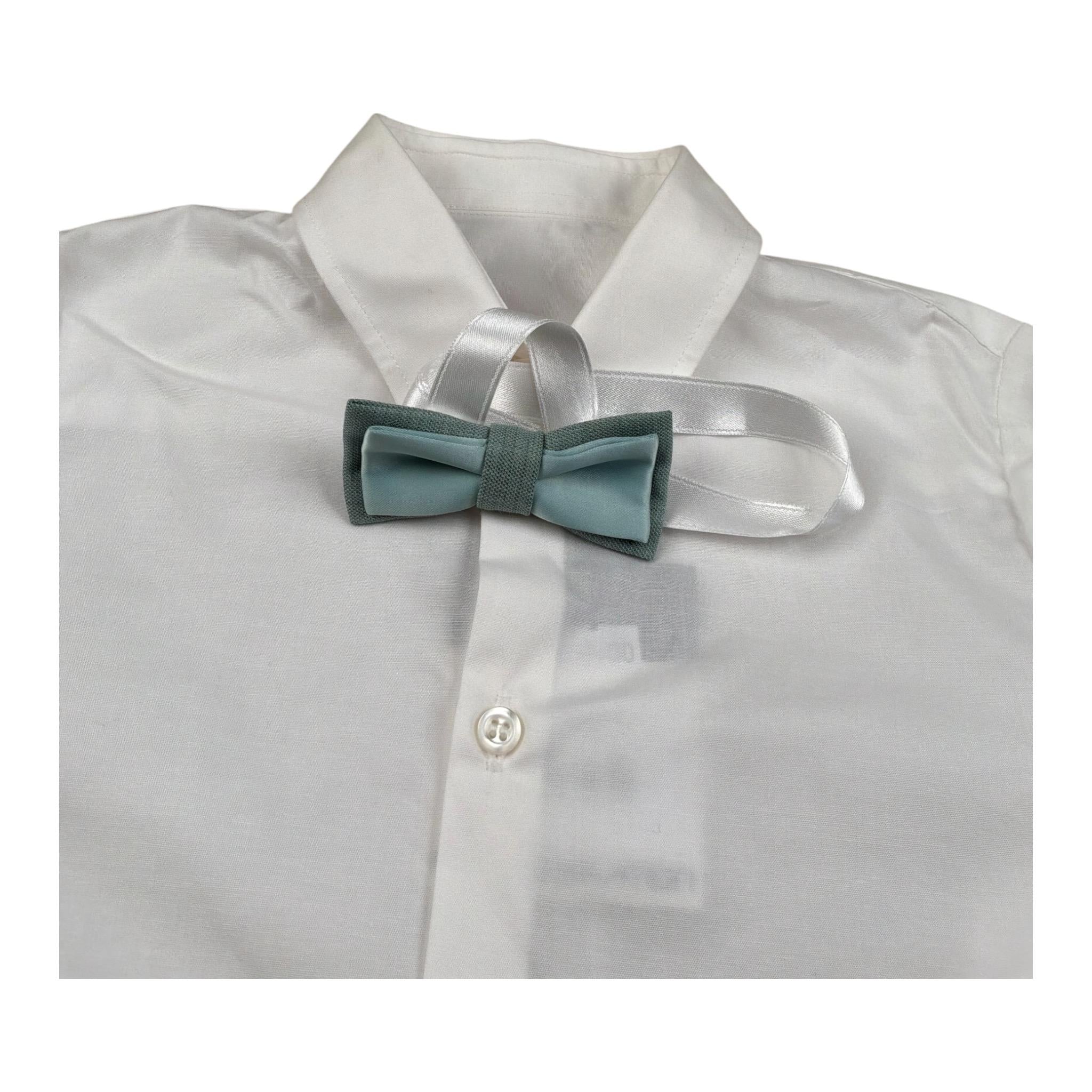 New Gereration Camicia Manica Lunga tinta unita con Papillon Bianco per Bambino 51150 BIANCO NEW GERERATION 