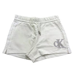 Calvin Klein Short Tinta Unita con Logo E Glitter per Bambina IG0IG02959 BIANCO CALVIN KLEIN 