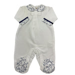 Sottocoperta Tutina Tinta Unita con Fantasia Fiori per Neonata SE150401P00 BIANCO SOTTOCOPERTA 