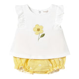 Mayoral Completo 2 Pezzi Canotta-Culotte per Neonata 1255 BIANCO/GIALLO MAYORAL 