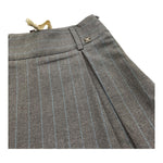 MANILA GRACE gonna tinta unita con fantasia a righe Grigio per Bambina MFBF24G223 GRIGIO MANILA GRACE 