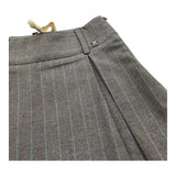 MANILA GRACE gonna tinta unita con fantasia a righe Grigio per Bambina MFBF24G223 GRIGIO MANILA GRACE 