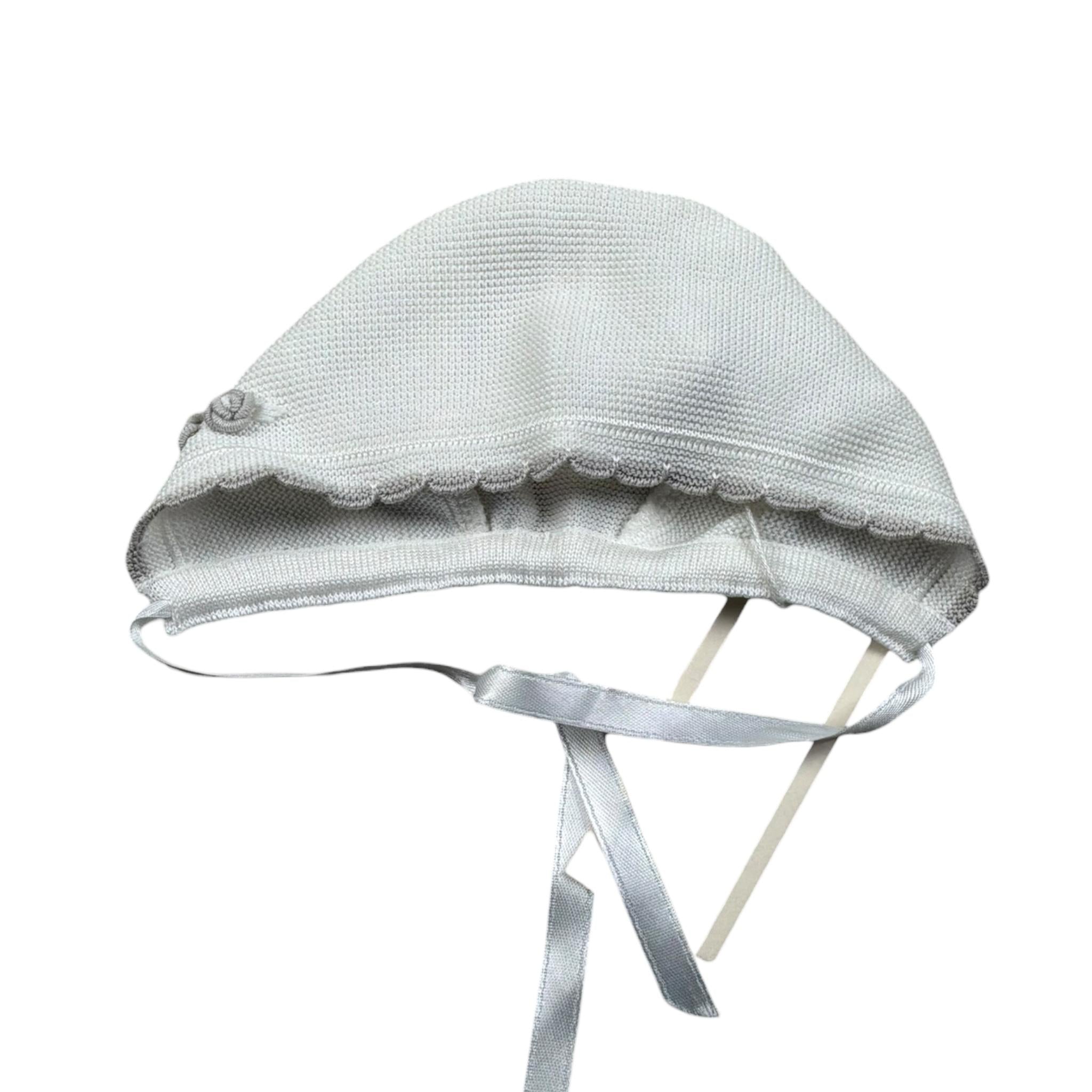 Marlu' Cappello Tinta Unita con Ricami per Neonata EC21CU PANNA MARLU' 