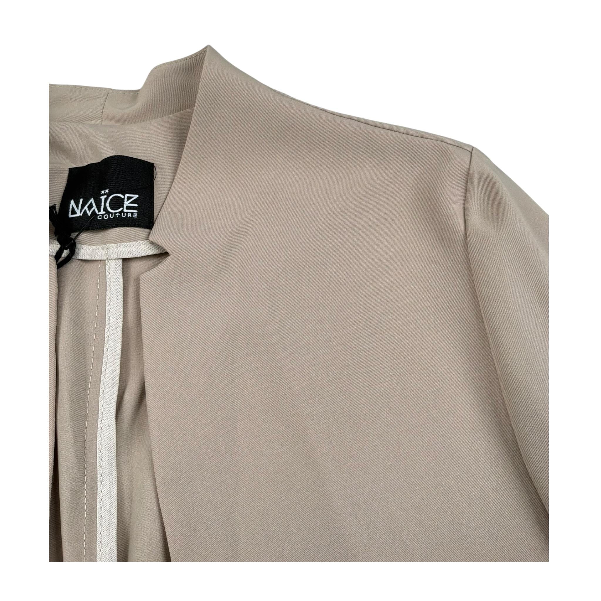 Naice Giacca Modello Crop Tinta Unita  per Bambina 23489 BEIGE NAICE 
