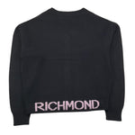 JOHN RICHMOND cardigan tinta unita con logo Nero per Bambina RGA25192CD NERO JOHN RICHMOND 