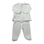Le Bebe Completo 2 Pezzi Shirt-Ghettina Tinta Unita per Neonata LBF5594 BIANCO LE BEBE 