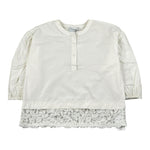 Ermanno Scervino Camicia Manica Lunga Tinta Unita con Ricami per Bambina SFCA029 BIANCO ERMANNO SCERVINO 