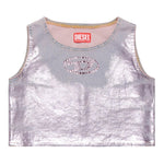 Diesel Top Giromanica Tinta Unita con Logo per Bambina J02169 ROSA DIESEL 